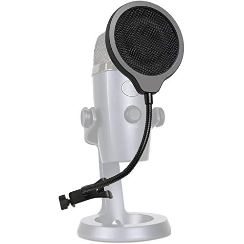 Yeti Nano Mic Pop Filter - 4 Inch 3 Layers Windscreen with Flexible 360° Gooseneck Clip for Blue Yeti Nano Microphone to Improve Sound Quality by YOUSHARES - size: Mic Pop Filter for Blue Yeti Nano