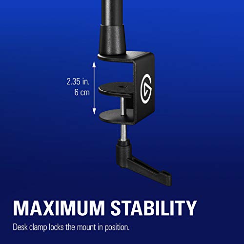 Elgato Master Mount L, Extendable Desk Clamp Pole | Extends 55cm to 125cm, 1/4-inch thread, Steel ball head, Rubber twist locks, Core of Multi Mount rigging system - style: Master Mount