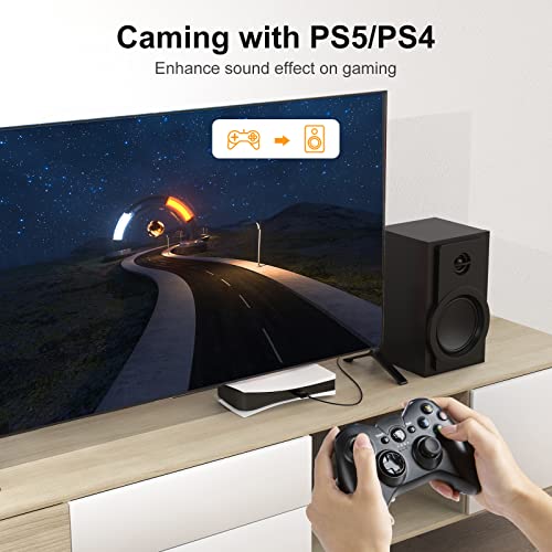 USB Audio Adapter with 3.5mm Jack, CableCreation USB External Stereo Sound Card with 3.5mm Earphone and Microphone for PS4, PS5, Windows, Mac, Linux, Plug and Play, Black - color: Black, size: 1-Pack