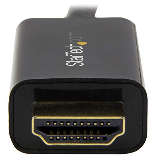 StarTech 6ft DisplayPort to HDMI Cable, 4K30, 1080p60, Passive (DP2HDMM1MB) | 1m, 3840 x 2160, 4K 30Hz Monitor Cable, Passive, Latching DP, DP++ Source, HDMI 1.4, 7.1ch Audio, HDCP 1.4, 1080p60