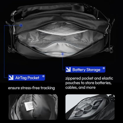 ULANZI Camera Sling Bag, Water-Resistant Camera Case with Tripod Holder, DSLR/SLR/Mirrorless Camera Bags Crossbody for photographers - Black 9L Capacity - size: Black 9L