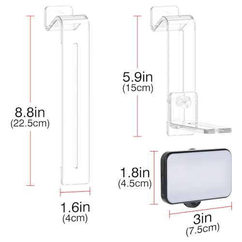 Center Screen/Middle Screen Webcam Mount with Video Conference Light, Position Webcam Anywhere on Monitor, Laptop Screen, Compatible with Logitech MX Brio, C920x, C922, C930 Webcams