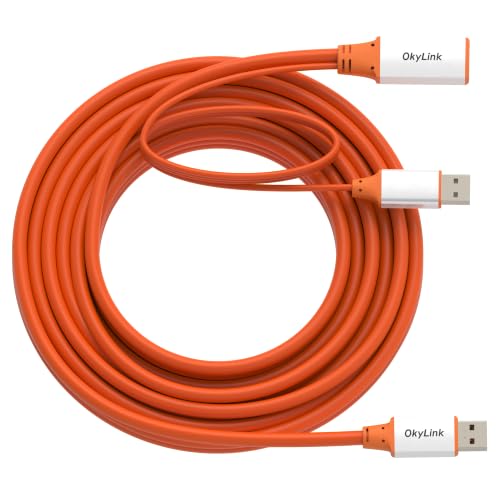 OkyLink Active USB 3.2 Gen 2 Extension Cable 10Gbps 10Gbps, 25ft | 8m, Male to Female, Powered Active Signal Amplifier, for Pro AV, Security Camera & Long-Range 10Gbps Data Transfer - color: USB3.2(10Gbps), size: 25ft (8m)