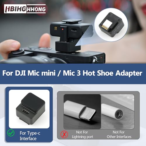 Camera Adapter for DJI Mic 3 /Mic Mini Connect Compatible with Sony Camera MI Hot Shoe Audio Reception and Conversion Accessories