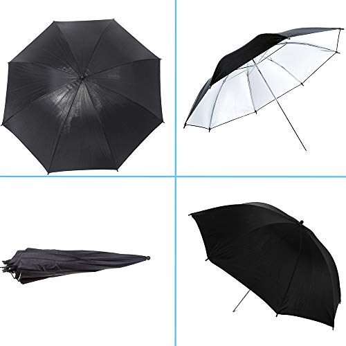 Photography Umbrella Lighting 4 Pack Kit, 33"/84cm Soft White Translucent and Reflective Umbrella for Photo and Video Studio Shooting