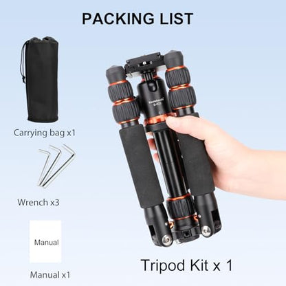 Koolehaoda Mini Tabletop Tripod with 360° Ball Head, Aluminum Portable | Compact Lightweight Desktop Camera Tripod Stand with Quick Release Plate, Adjustable Height for DSLR Video Camcorder Phone