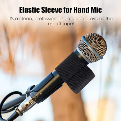 YOUSHARES Handheld Microphone Elastic Sleeve,Compatible with DJI Mic 2 Wireless on Handheld Microphone (Shure SM58, Behringer XM8500) for Clearer Audio for Weddings,Interviews and DJ Hosting - color: Rode Elastic Sleeve