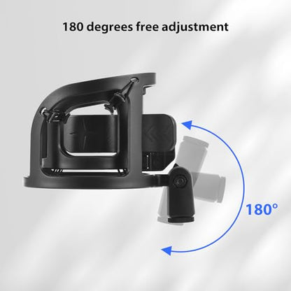 Tissting Microphone Shock Mount Mic Clip Holder with 5/8 to 3/8 Adapter -Universal USB Condenser Mic Isolation Clip for Studio Recording Podcasting Live Streaming