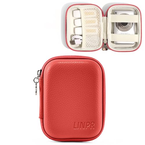 Digital Camera Case for CAMKORY, KODAK PIXPRO FZ45/FZ55, Canon IXUS 285 HS, Lecran, Small Travel Compact Camera Holder with Mesh Pocket for Accessories SD Card (Tomato Red) - color: Tomato Red