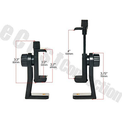 Acuvar Universal Phone Tripod Mount Adapter with Ｗireless Camera Remote, Cell Phone Holder with Adjustable Clamp for Selfie Stick Monopod Compatible with iPhone, Samsung - style: 3) Rotating Phone Mount + Remote
