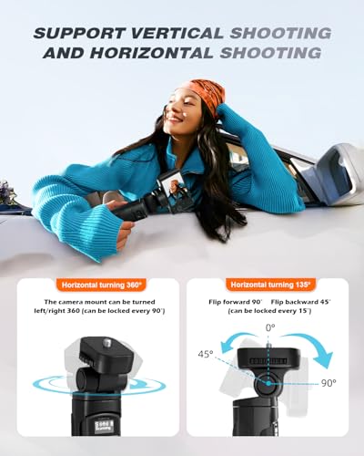 for Sony Tripod with Rechargeable Remote Control - Aodelan Wireless Shooting Grip Mini Tripod with OLED Screen for Vlogging for ZV-E10,ZV-1F,RX100 VII,a6100,a6400,a7 III,a9 II; Replace Sony GP-VPT2BT