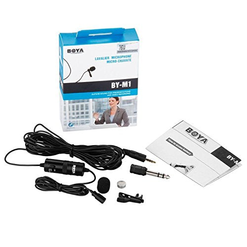 BOYA by M1 Collar Microphone for Smartphones Canon Nikon DSLR Cameras Camcorders Audio Recorder PC