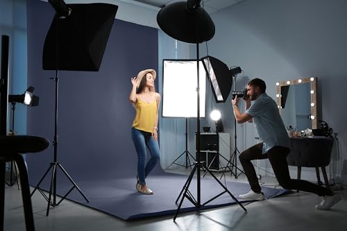 Denny Manufacturing - Seamless Paper Backdrop for Photography, Blue Seamless Paper Roll - Cobalt Blue (86 in x 36 ft) Includes Free Roll Black Gaffer Tape (2 in x 13 ft) - color: Cobalt Blue, size: 86 in x 36 ft
