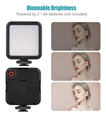 Smartphone Vlog Kit with Mini LED Light, Microphone, Extendable Phone Clip, Tripod, and Adjustable Brightness for Live Streaming, Selfies, Tiktok, YouTube, and Podcast (Phone/Android)