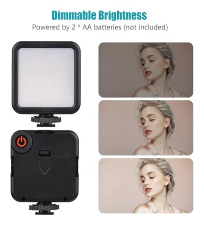Smartphone Vlog Kit with Mini LED Light, Microphone, Extendable Phone Clip, Tripod, and Adjustable Brightness for Live Streaming, Selfies, Tiktok, YouTube, and Podcast (Phone/Android)