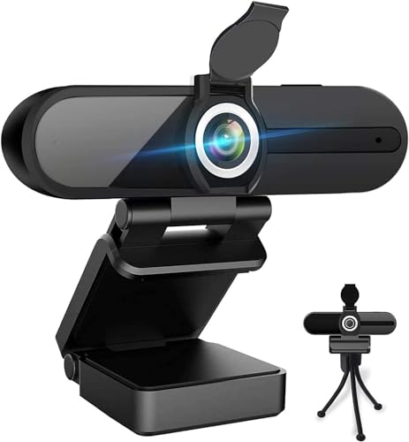 4K Webcam, HD Webcam 8MP- Laptop PC Desktop Computer Web Camera with Microphone, USB Webcams for Video Calling Recording Streaming Video Conference, Webcam with Mini Tripod,Privacy Shutter. - color: Black 4K Webcam