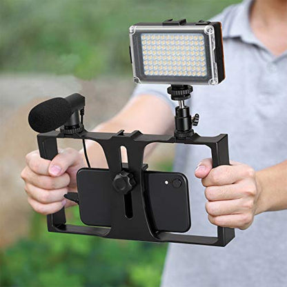 GPX All-in-One Vlogging Kit, for YouTube and TIK Tok, Includes LED Video Light, Tripod, Microphone, Fits Most Smartphones (TPDL900B)