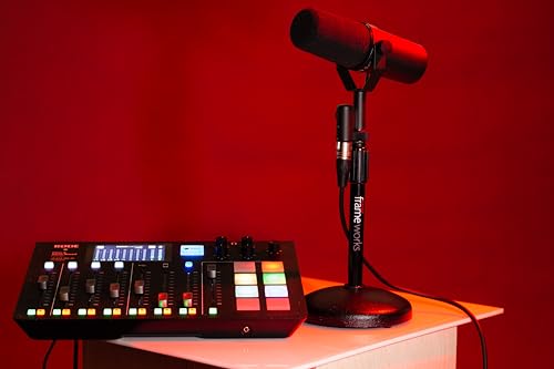 Gator Frameworks Desktop Microphone Stand with Round Weighted Base & Adjustable Height (GFW-MIC-0501) - size: 5" Weighted Base, style: Adjustable Height