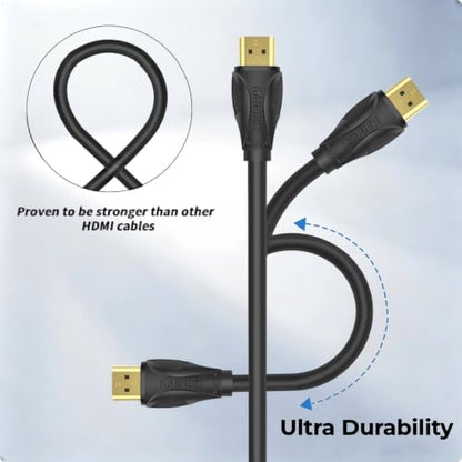 4K HDMI Cable 85ft, High Speed Cables (HDMI2.0,18Gbps,1080P)-Ethernet Audio Return Video 4K HDMI Cable, High Speed Gold Plated Connectors, Compatible with PlayStation Arc PS3 PS4 PC HDTV - size: 85FT
