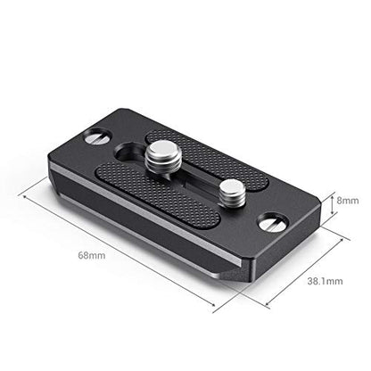 SMALLRIG Quick Release Plate for Arca Swiss, Baseplate with 1/4''-20 Screw, 3/8''-16 Screw, for Cameras and Cages - 2146B - style: Universal
