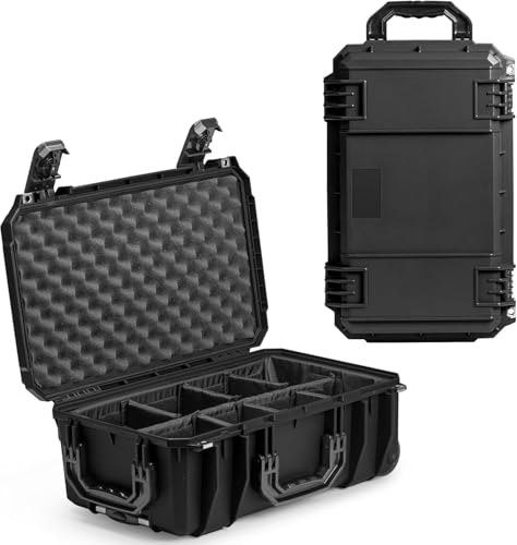 Seahorse 830 Professional Camera Case with Padded Dividers, TSA Approved, MIL‑Spec, IP67 Waterproof, USA Made for Photographers and Travel Enthusiasts - color: Black, size: 830, style: Padded Dividers