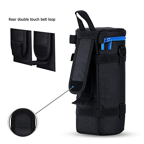 JJC Deluxe Lens Case Pouch Bag for Sigma 150-500mm f/5-6.3 DG OS HSM, Canon RF 800mm f/11 IS STM, Nikon AF-S NIKKOR 200-500mm f/5.6E ED VR & More Lenses Below 4.9'' x 11.4''(D x L) - size: XXXXL Size