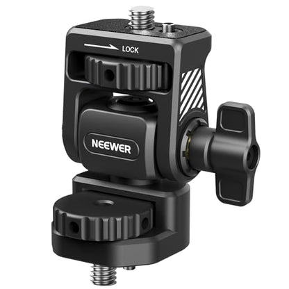 NEEWER Field Monitor Mount Monitor Holder with 1/4" Screw, 360° Swivel, 180° Tilt, Anti Twist Screw Compatible with Atomos Ninja 5" & 7" Camera Monitor Compatible with SmallRig Camera Cage, MA021 - style: MA021 w/1/4" Screw