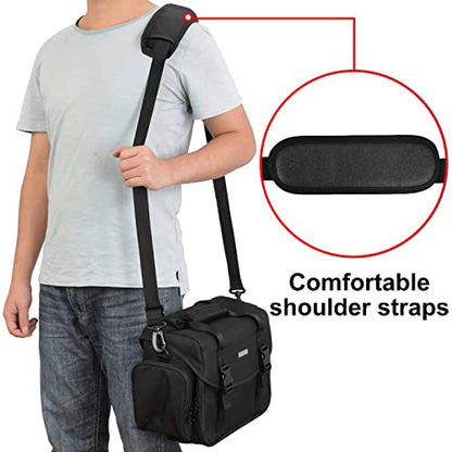 CADeN Camera Bag Case Shoulder Messenger Bag with Tripod Holder Compatible for Nikon, Canon, Sony, DSLR SLR Mirrorless Cameras Waterproof (Black, Small) - size: Small