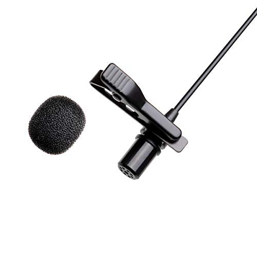 Nicama LVM1 Lavalier Lapel Microphone with Windscreen Muff for DSLR Camera Canon Nikon Camcorder Zoom TASCAM Audio Recorder Smartphone PC
