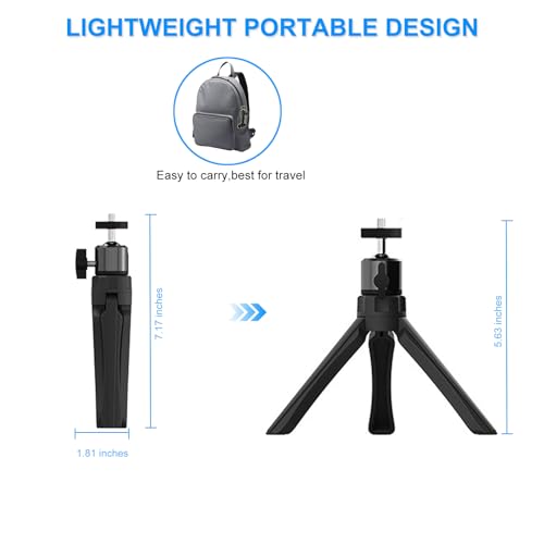 JCWINY Mini Projector Stand - Table Top Tripod with Tilt Angle Adjustable Small Tripod for Projectors, Cameras, DSLR, Smartphones