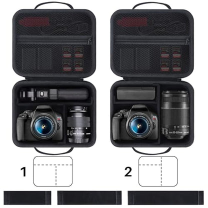 Lebakort Storage Case Compatible with Canon EOS Rebel T7 / T7i / R100 / R50 / R5 / R6 Mark II / R7 / R8 / 90D / 5D Mark IV Camera