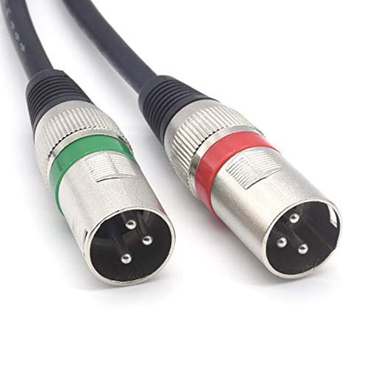 Dual XLR to RCA Cable,2 XLR Male to 2 RCA Phono Plug HiFi Audio Cable for Amplifier Mixer Microphone Patch Cable (5FT/1.5M) - color: 1.5m (2XLR-2RCA)