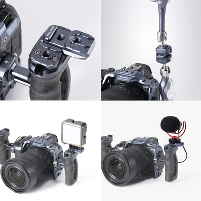 FALCAM F22 Cold Shoe Three Position Dual-Head Quick Release Plate with Dual-Side F22 Quick Release Mount