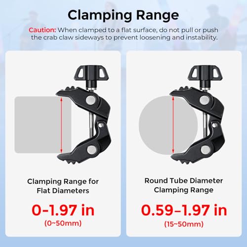 Facmogu Magnetic Phone Holder for Mic Stand, All-Metal 360° Rotatable Magnet Phone Mount with Clamp, Clip Phones Mount for Microphone & Music Stands, Compatible with Magsafe & iPhone 17/16/15/14/13/12