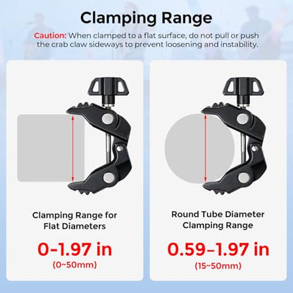 Facmogu Magnetic Phone Holder for Mic Stand, All-Metal 360° Rotatable Magnet Phone Mount with Clamp, Clip Phones Mount for Microphone & Music Stands, Compatible with Magsafe & iPhone 17/16/15/14/13/12
