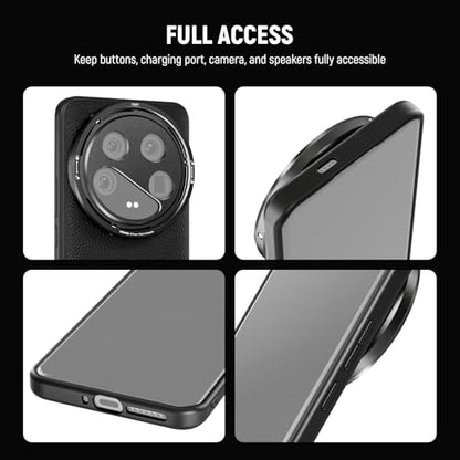 NEEWER 14 Ultra Case, Protective Heavy Duty Case with Wireless Charging, 17mm Lens Mounts & 67mm Filter Adapter, TPU + PC Faux Leather, Compatible with Xiaomi 14 Ultra, PA051 Black - style: Case for 14 Ultra