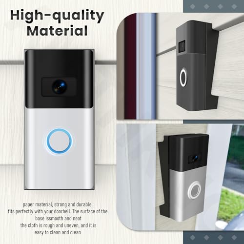 AMTHKNO Video Doorbell Vinyl Siding Mounting/Adapter Angle Adjustment Plate W/Hardware, for Ring Video Door-Bell/VideoD-oorbell, R ing 2, R ing 3, Ring 3 Plus Video Doorbell fit Standard Style Siding
