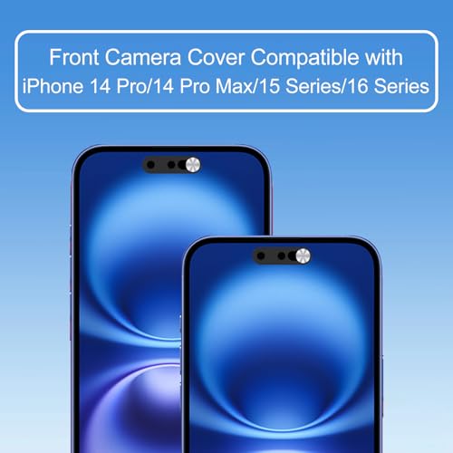 Front Camera Cover,Camera Cover Compatible with iPhone17/17Air/17Pro/17ProMax/16Pro Max/16Pro /16Plus/16/15Pro Max/15Pro/15Plus/15/14Pro/14Pro Max,Camera Protector Protect Privacy and Security(Silver) - color: Silver