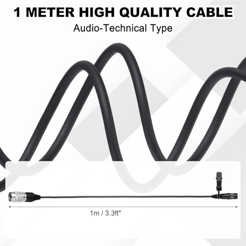 MECCANIXITY Lavalier Lapel Microphone, Audio-Technical Type Plug Condenser Collar Microphone 1m Wired Unidirectional Condense Mini Lapel Mic for Presenters Musicians Actors - style: Audio-Technical Type Plug