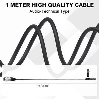 MECCANIXITY Lavalier Lapel Microphone, Audio-Technical Type Plug Condenser Collar Microphone 1m Wired Unidirectional Condense Mini Lapel Mic for Presenters Musicians Actors - style: Audio-Technical Type Plug
