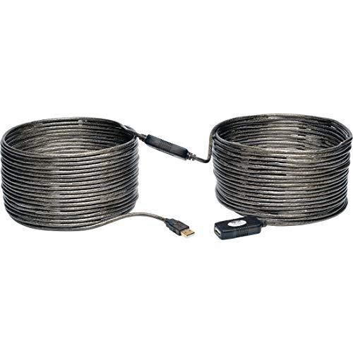 TRIPP LITE USB-A 2.0 Hi-Speed Active Extension Repeater Cable, Male-to-Female, 20 Meter / 65.61 Feet, 3-Year Warranty (U026-20M)