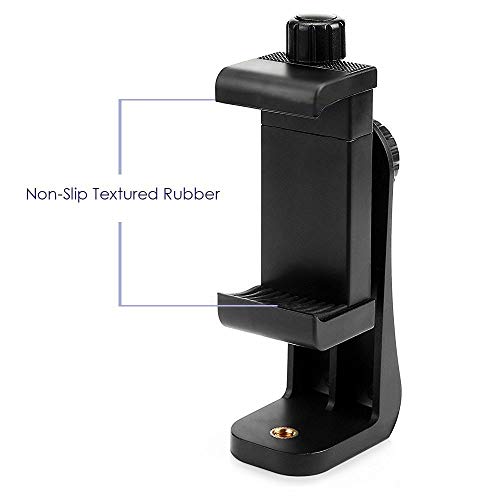 Acuvar Universal Phone Tripod Mount Adapter with Ｗireless Camera Remote, Cell Phone Holder with Adjustable Clamp for Selfie Stick Monopod Compatible with iPhone, Samsung - style: 3) Rotating Phone Mount + Remote