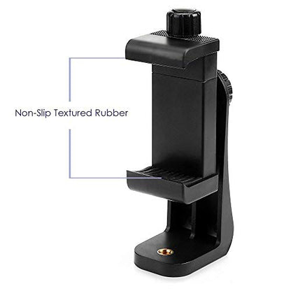 Acuvar Universal Phone Tripod Mount Adapter with Ｗireless Camera Remote, Cell Phone Holder with Adjustable Clamp for Selfie Stick Monopod Compatible with iPhone, Samsung - style: 3) Rotating Phone Mount + Remote