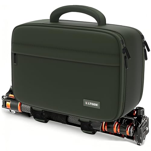 LTGEM Camera Bag Compatible with Canon/Sony/Nikon DSLR Camera, Camera Sling Bag Double-sided Opening for Travel, with Tripod Strap, Shoulder Strap and 6 Divider(Green) - color: Green
