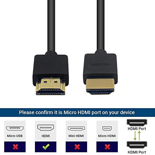 Duttek Coiled HDMI Cable, Extreme Thin 4K HDMI to HDMI Cable, for 3D and 4K Ultra HD TV Stick HDMI 2.0 Cord Extension Converter(Male to Male) (1.2M/4FT) - size: Straight Male to Male 4FT/1.2M