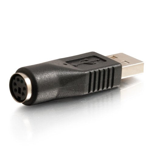 C2G Legrand USB to PS/2 Adapter, Male to Female USB to Playstation 2 Adapter to Use as USB Mouse to PS/2 Adapter, Black USB to PS/2 Keyboard Adapter, 1 Count, C2G 27277 - size: 1 Count (Pack of 1), style: USB Male to Female Adapter