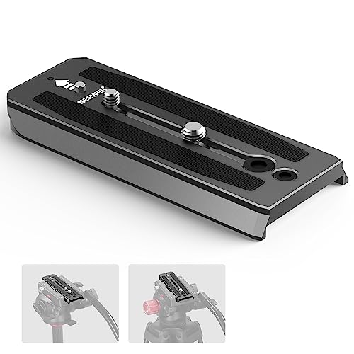Neewer 501PL Tripod Fluid Head Quick Release Plate, Camera Mounting Plate with 1/4" and 3/8" Screws, Anti Off Pin for GM001 GM002 GM006 Fluid Heads, QR5 - style: QR5/1 Pack