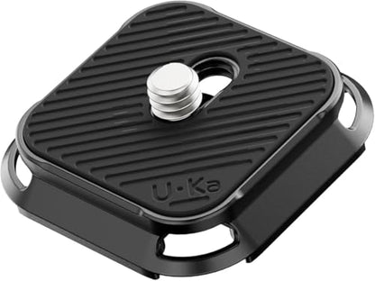 ULANZI UKA02 Quick Release Plate with 1/4" Screw, Camera Tripod Mount Adapter Compatible with UKA01, UKA03/Arca Swiss (Only Top Plate) - size: Top plate