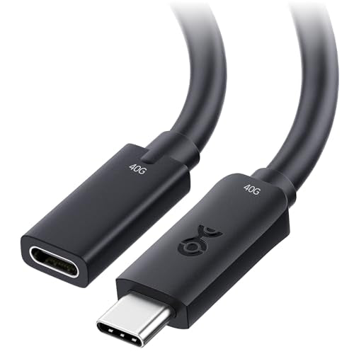 Cable Matters 40Gbps USB C Extension Cable - 1.6ft / 0.5m, Supports [8K@60Hz/4K@240Hz Video, 240W Charging, 40Gbps Data Transfer] USB 4 Extension Cable, Thunderbolt 4/5, Nintendo Switch 2 Compatible - size: 1.6 Feet