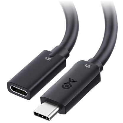 Cable Matters 40Gbps USB C Extension Cable - 1.6ft / 0.5m, Supports [8K@60Hz/4K@240Hz Video, 240W Charging, 40Gbps Data Transfer] USB 4 Extension Cable, Thunderbolt 4/5, Nintendo Switch 2 Compatible - size: 1.6 Feet